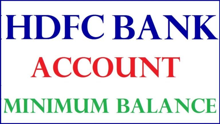 HDFC Bank Savings Account Minimum Balance Guidelines