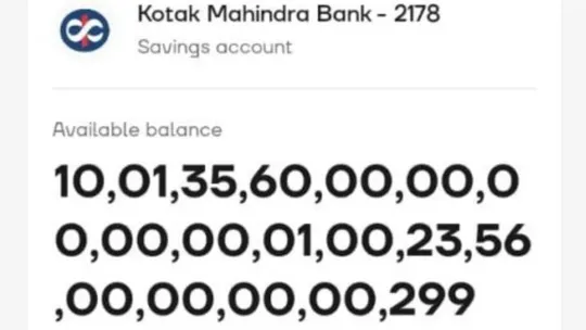 Noida Youth Shocked After Receiving Mysterious 37-Digit Bank Credit Worth Unimaginable Fortune